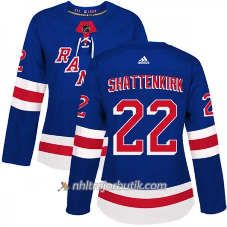 Dame Ishockey New York Rangers Tröja Kevin Shattenkirk 22 Adidas 2017-2018 Blå Authentic